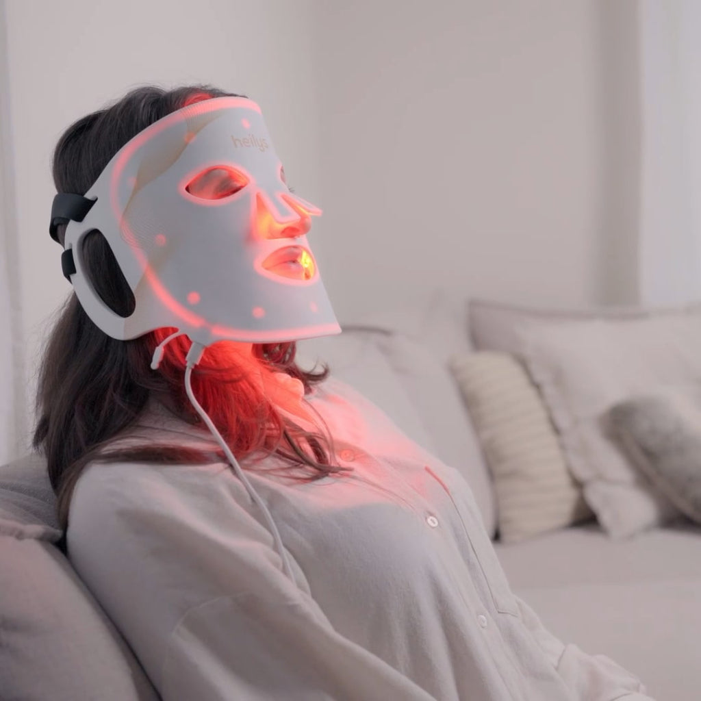 630nm + 830nm LED-Gesichtsmaske für Faltenreduzierung & Kollagenaufbau